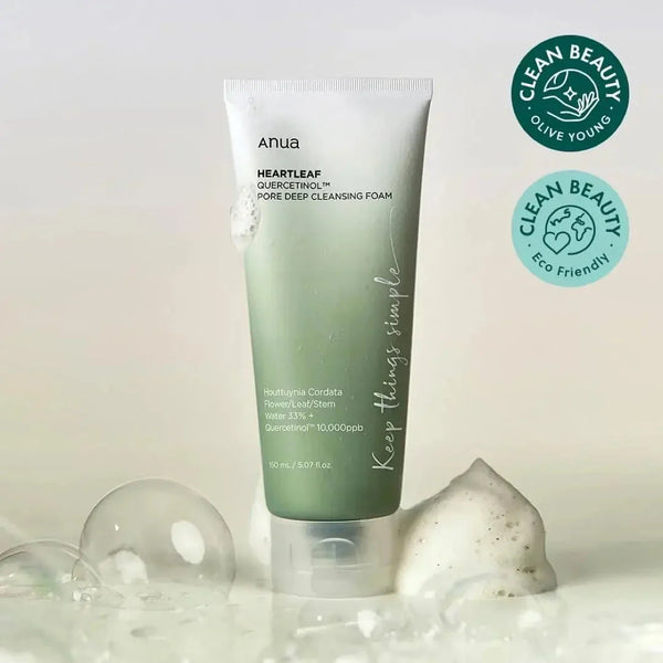 Putiņas dziļai sejas mazgāšanai un attīrīšanai Anua Heartleaf Quercetinol Deep Pore Cleansing FoamAnua