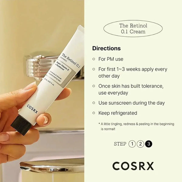 Pretnovecošanās krēms sejai ar retinolu COSRX The Retinol 0.1 Cream
