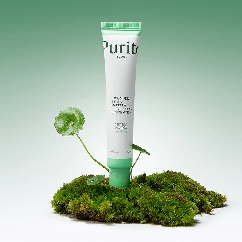 Atjaunojošs krēms priekš acu plakstiņiem ar peptīdiem un Gotu Kolu Purito Wonder Releaf Centella Eye Cream Unscented