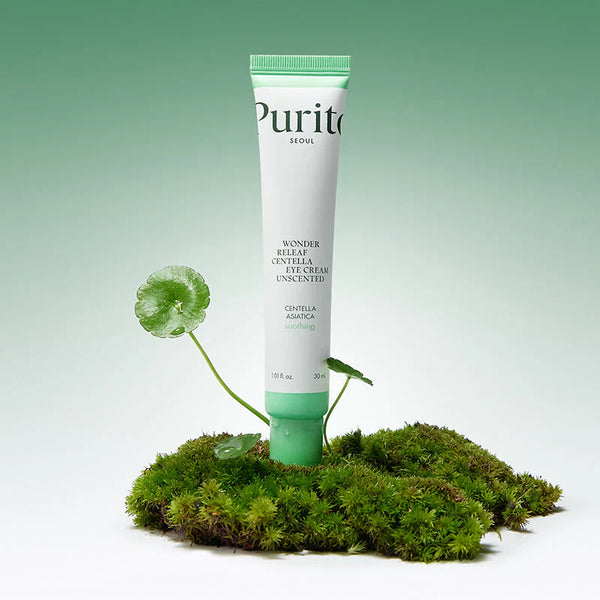 Atjaunojošs krēms priekš acu plakstiņiem ar peptīdiem un Gotu Kolu Purito Wonder Releaf Centella Eye Cream Unscented