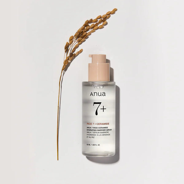 Serums mirdzuma piešķiršanai ar rīsiem Anua Rice 7 Ceramide Hydrating Barrier Serum