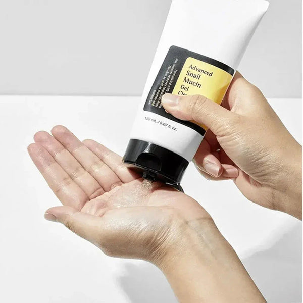 Maigs gels sejas mazgāšanai ar gliemežu mucīnu Cosrx Advanced Snail Mucin Power Gel Cleanser